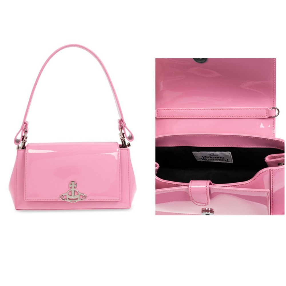 Vivienne Westwood Glossy Pink Shoulder Bag